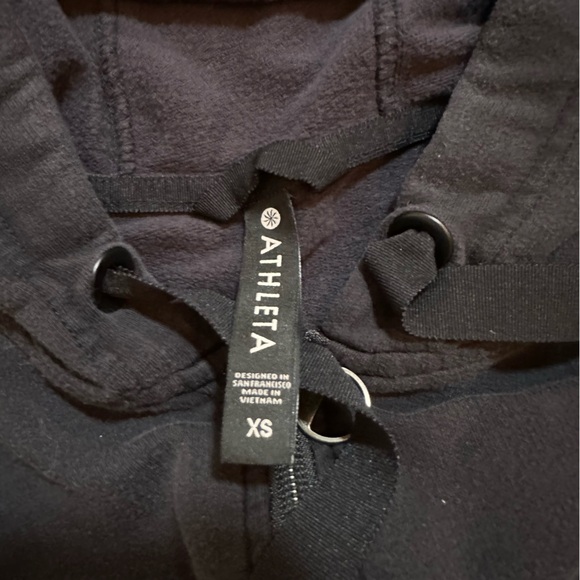 Athleta Balance Modal Hoodie Sweatshirt Black XS - Picture 7 of 10